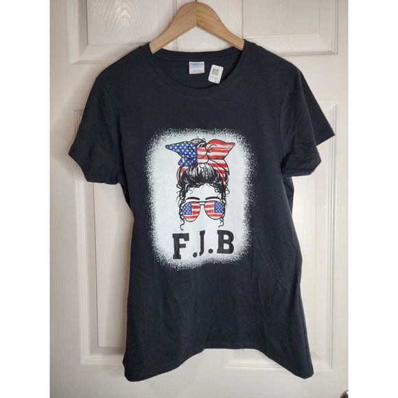 Woman FJB Flag Black Shirt Size L - Picture 2 of 4